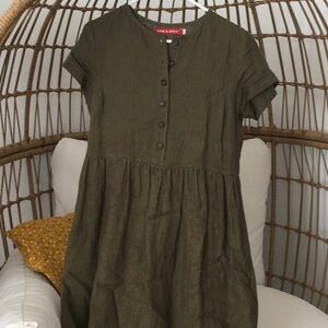 Pyne and Smith long olive dress